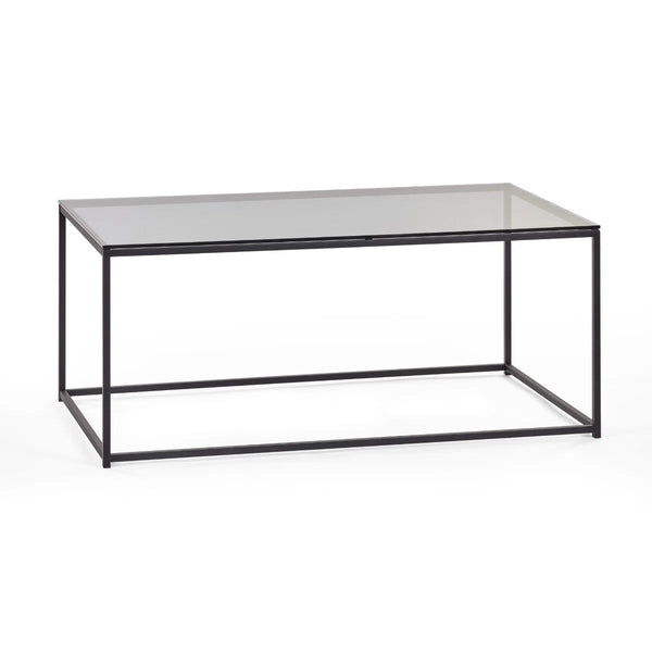 Julian Bowen tempered glass coffee table 110cm wide