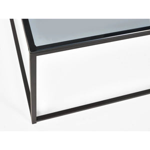 Chicago rectangular smoked glass coffee table with minimalist design