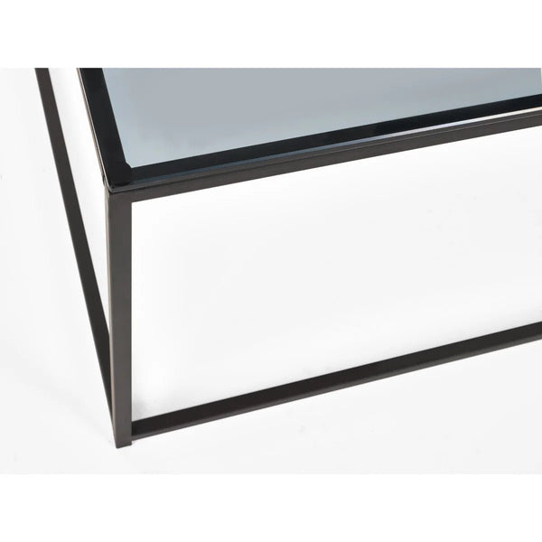 Chicago rectangular smoked glass coffee table with minimalist design
