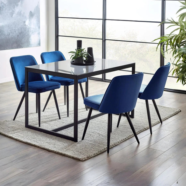 Julian Bowen dining table for four with metal frame