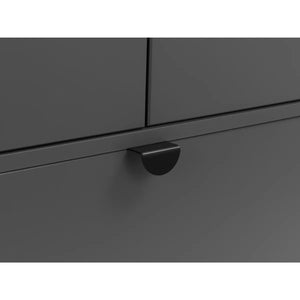 Julian Bowen Chloe 2 Door 1 Drawer Wardrobe in Storm Grey – Modern Wooden Bedroom Storage Cabinet with Hanging Rail & Drawer - Sleek Furniture