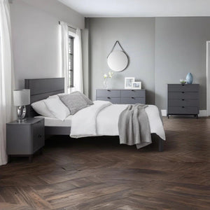 Julian Bowen Chloe King size wooden bed frame in storm grey