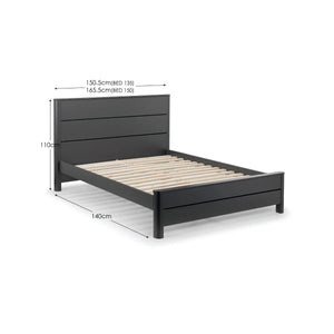 Julian Bowen Chloe Double bed frame in storm grey finish