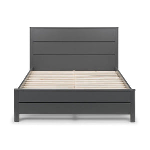 Storm grey Chloe bed frame with modern retro-inspired design