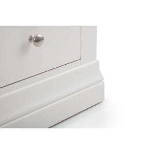 Julian Bowen Clermont 4+3 Drawer Chest in White Lacquer – French Style Wooden Bedroom Storage Cabinet - Sleek Furniture