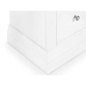 Julian Bowen Clermont Surf White Dressing Table with 6 Storage Drawers – French Inspired Wooden Vanity Table - Sleek Furniture