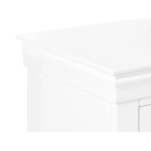 Julian Bowen Clermont Surf White Dressing Table with 6 Storage Drawers – French Inspired Wooden Vanity Table - Sleek Furniture