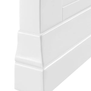 Julian Bowen Clermont Surf White Wooden Bed Frame with Solid Pine Slats - Sleek Furniture