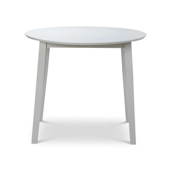 Julian Bowen Coast Grey Drop Leaf Round Dining Table – Space Saving Folding Dining Table for Small Kitchens & Dining Rooms - Sleek Furniture