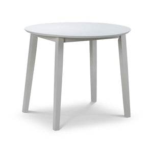Julian Bowen Coast Grey Drop Leaf Round Dining Table – Space Saving Folding Dining Table for Small Kitchens & Dining Rooms - Sleek Furniture