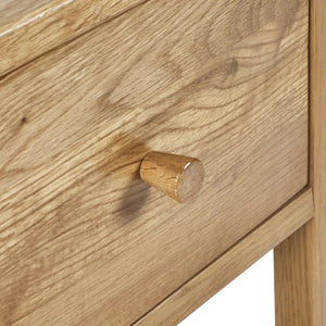 Julian Bowen Coxmoor 1 Drawer Bedside Table in Oak – Wooden Nightstand with Storage Drawer & Open Shelf for Bedroom - Sleek Furniture