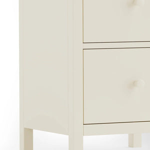 Julian Bowen Coxmoor 2 Drawer Bedside Table in Oak – Solid Wood Bedroom Nightstand with Spacious Storage - Sleek Furniture