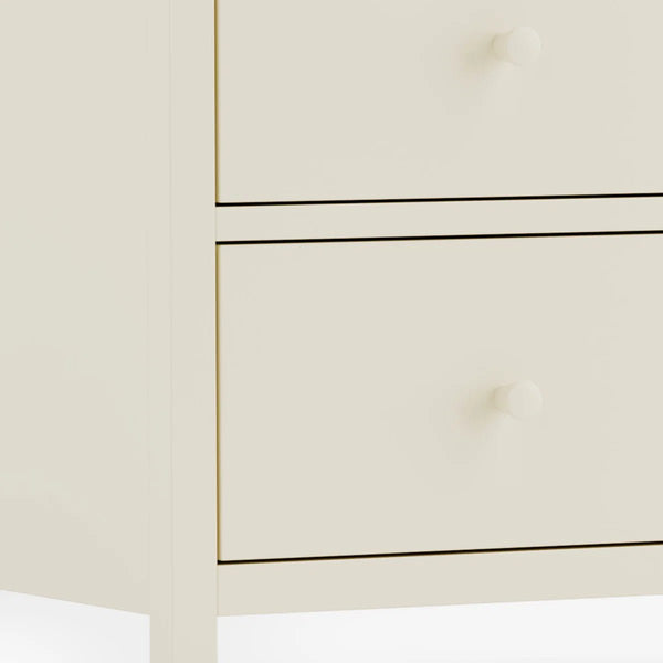 Julian Bowen Coxmoor 6 Drawer Chest – Oak Finish / Oak & Ivory Finish Bedroom Storage Unit - Sleek Furniture