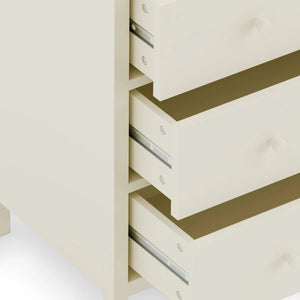 Julian Bowen Coxmoor 6 Drawer Chest – Oak Finish / Oak & Ivory Finish Bedroom Storage Unit - Sleek Furniture