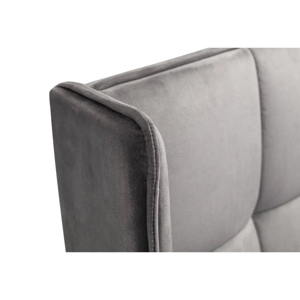 Julian Bowen Gatsby Storage Ottoman Bed in Grey Velvet with Winged Headboard – Double - Sleek Furniture