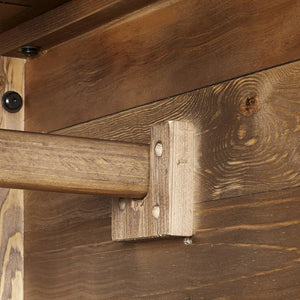 Julian Bowen Heritage Reclaimed Wood 2 Door 1 Drawer Wardrobe with Industrial Metal Handles - Sleek Furniture