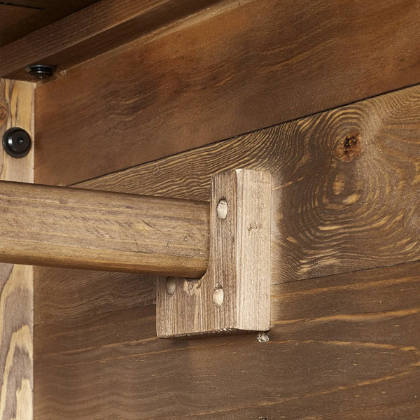 Julian Bowen Heritage Reclaimed Wood 2 Door 1 Drawer Wardrobe with Industrial Metal Handles - Sleek Furniture