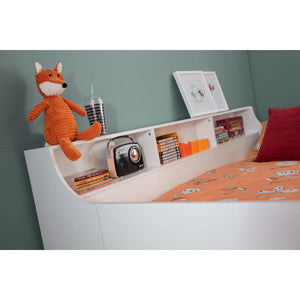 Julian Bowen Jupiter Mid Sleeper Bed with Pull-Out Desk, Storage Drawers, Shelving & Bookcase – White, Grey Oak or Anthracite – UK Single (90 x 190cm) - Sleek Furniture