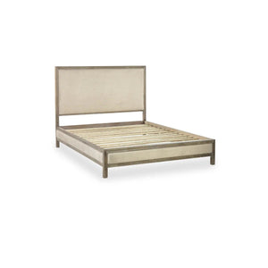 Julian Bowen Lucie King Size Upholstered Bed in Ivory with High Panel Headboard - Sleek Furniture
