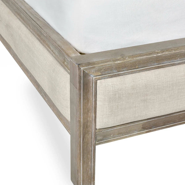Julian Bowen Lucie King Size Upholstered Bed in Ivory with High Panel Headboard - Sleek Furniture