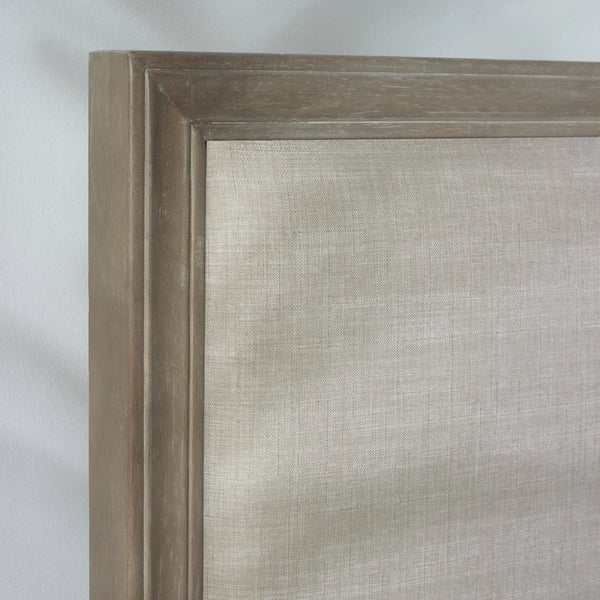 Julian Bowen Lucie Upholstered Double Bed Frame in Ivory with High Panel Headboard - Sleek Furniture