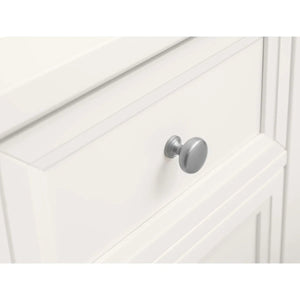 Julian Bowen Maine 3 Drawer Bedside Table – New England Style Nightstand with 3 Storage Drawers, Available in Anthracite, Surf White & Dove Grey - Sleek Furniture
