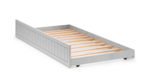 Julian Bowen Maine 90cm Single Underbed in Dove Grey Lacquer – Space-Saving Pull-Out Guest Bed - Sleek Furniture