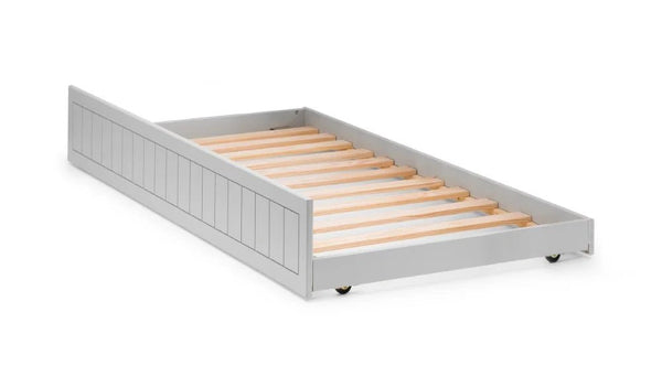 Julian Bowen Maine 90cm Single Underbed in Dove Grey Lacquer – Space-Saving Pull-Out Guest Bed - Sleek Furniture