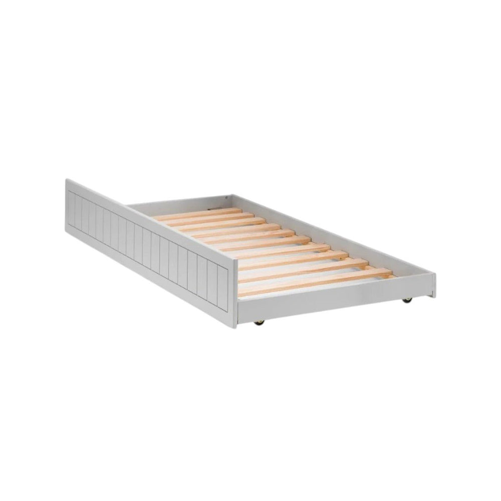 Julian Bowen Maine 90cm Single Underbed in Dove Grey Lacquer – Space-Saving Pull-Out Guest Bed - Sleek Furniture
