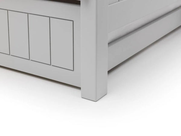 Julian Bowen Maine 90cm Single Underbed in Dove Grey Lacquer – Space-Saving Pull-Out Guest Bed - Sleek Furniture