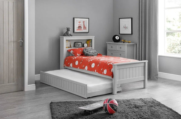 Julian Bowen Maine 90cm Single Underbed in Dove Grey Lacquer – Space-Saving Pull-Out Guest Bed - Sleek Furniture