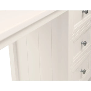 Julian Bowen Maine Dressing Table with 6 Drawers – Dove Grey New England Style Wooden Vanity Desk - Sleek Furniture
