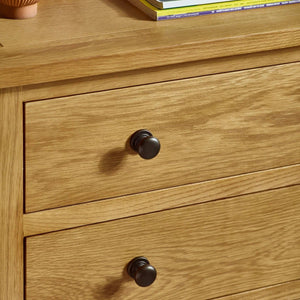 Julian Bowen Marlborough White Oak 4 Drawer Chest with Waxed Finish - Sleek Furniture
