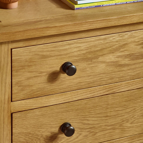 Julian Bowen Marlborough White Oak 4 Drawer Chest with Waxed Finish - Sleek Furniture