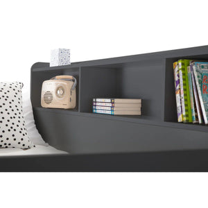 Julian Bowen Orion Triple Sleeper Bunk Bed with Small Double Bed, Storage Shelving & Pull-Out Drawer – White or Anthracite - Sleek Furniture