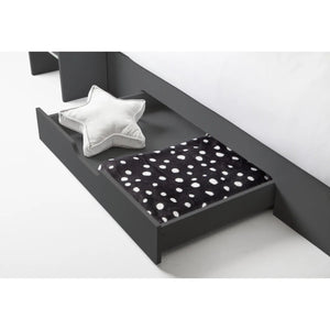 Julian Bowen Orion Triple Sleeper Bunk Bed with Small Double Bed, Storage Shelving & Pull-Out Drawer – White or Anthracite - Sleek Furniture