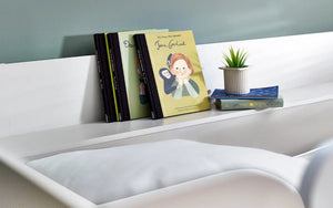 Julian Bowen Parsec White Wooden Bunk Bed with Storage Shelving & Glow-in-the-Dark Ladder Steps - Sleek Furniture