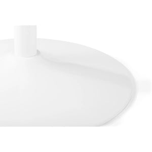 Julian Bowen Round White Pedestal Dining Table for 2-4 People – Modern Space-Saving Kitchen & Dining Table, 100cm - Sleek Furniture