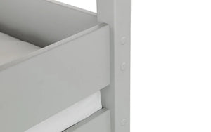 Julian Bowen Trio Grey Wooden Triple Sleeper Bunk Bed – Solid Pine & MDF Space-Saving Bunk Bed - Sleek Furniture