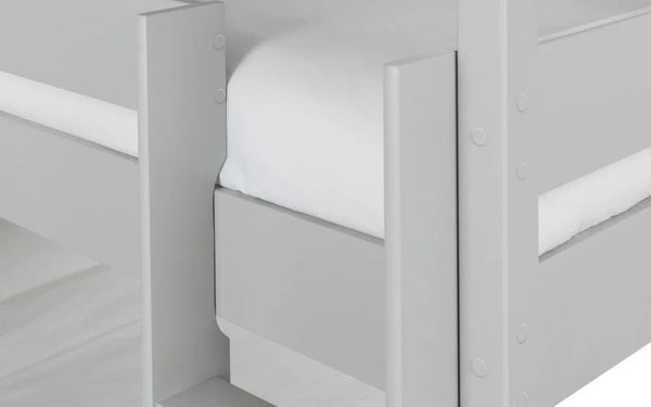 Julian Bowen Trio Grey Wooden Triple Sleeper Bunk Bed – Solid Pine & MDF Space-Saving Bunk Bed - Sleek Furniture