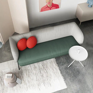 K912 Kids Three Seater Sofa – Modern Children’s Couch with Leathaire Upholstery, High-Density Sponge Cushioning & Steel Legs, Green & Light Grey - Sleek Furniture