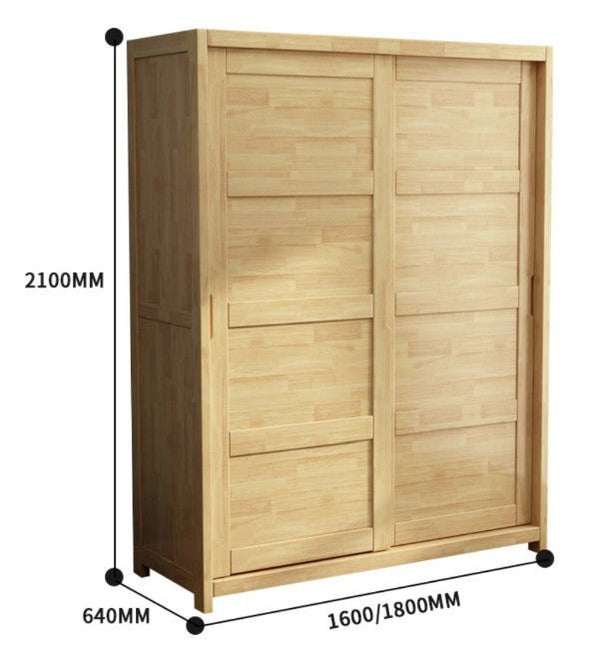 KA9347 Wooden Wardrobe – Modern Storage Cabinet in Rosewood & Oak Finish | Contemporary Multi - Door Bedroom Armoire - Sleek Furniture