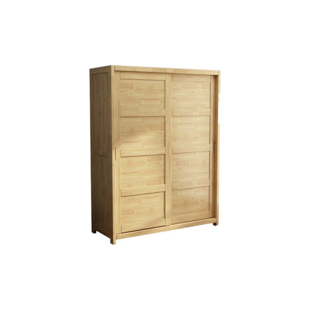 KA9347 Wooden Wardrobe – Modern Storage Cabinet in Rosewood & Oak Finish | Contemporary Multi - Door Bedroom Armoire - Sleek Furniture