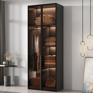 KA9372 Modern Sliding Wardrobe – Multi Size Storage Closet with Mirror & Hanging Space, White MDF Wood Finish, Contemporary Bedroom Furniture - Sleek Furniture