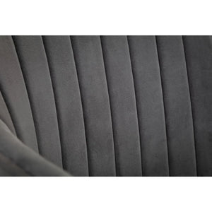 Kahlo Velvet Swivel Office Chair with Adjustable Height and Art Deco Pleated Back Design - Sleek Furniture