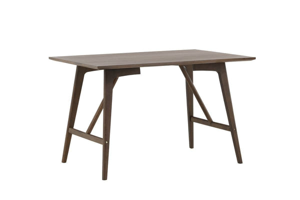 Kaseidon Rectangular Dining Table | Walnut, Modern MDF & Rubber Wood Design