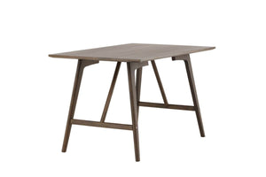 Kaseidon Rectangular Dining Table | Walnut, Modern MDF & Rubber Wood Design