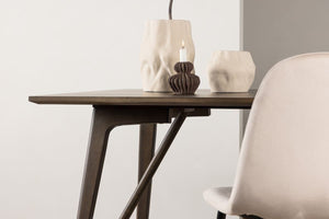 Kaseidon Rectangular Dining Table | Walnut, Modern MDF & Rubber Wood Design