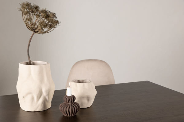 Kaseidon Rectangular Dining Table | Walnut, Modern MDF & Rubber Wood Design