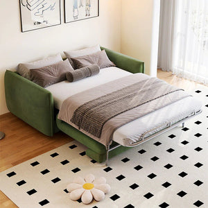 Kaur Two Seater Pull Out Sofa Bed | Modern Convertible Sleeper Sofa | Flannelette Upholstered Frame with High-Density Sponge Mattress | Multi-Size Compact Guest Bed (Multiple Colours) - Sleek Furniture